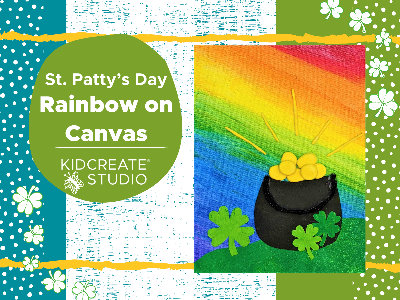 St Patty's Day Rainbow on Canvas (3-9 Years)